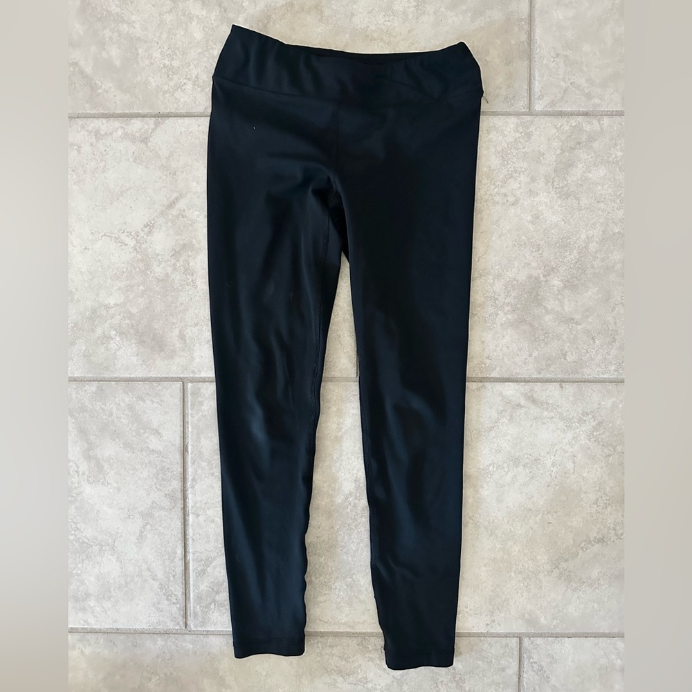 90 Degree By Reflex Girls Black Leggings Comfortable Activewear - Size M / 10